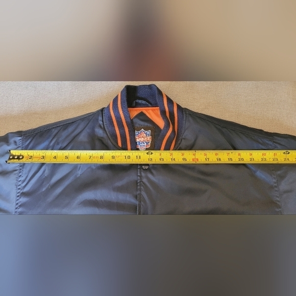 Vintage Denver Broncos Game Day NFL Varsity Bomber Jacket Large Quilted Satin - Picture 12 of 13